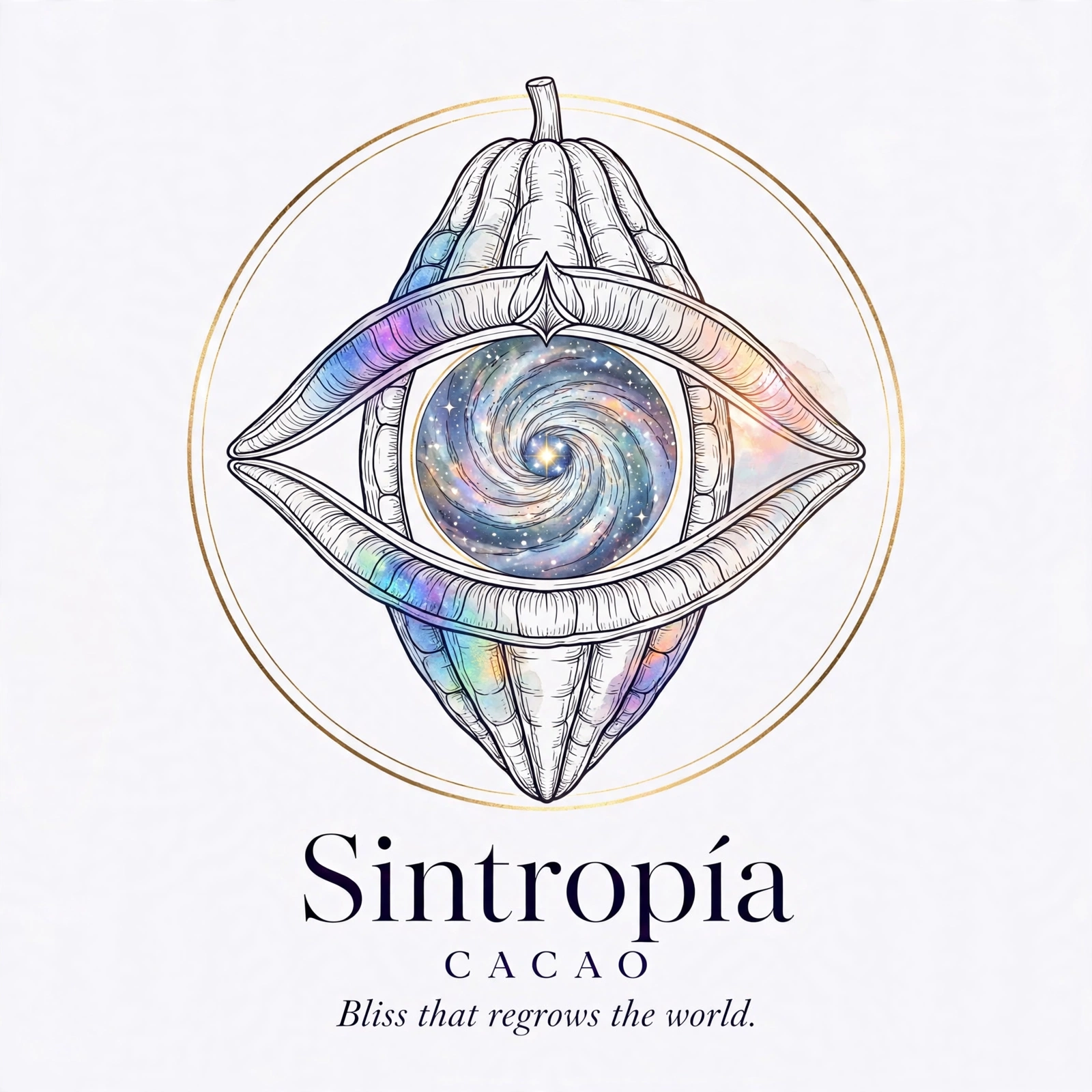 Sintropía Cacao cosmic eye logo
